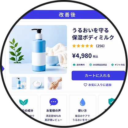 商品ページ改善の詳細イメージ