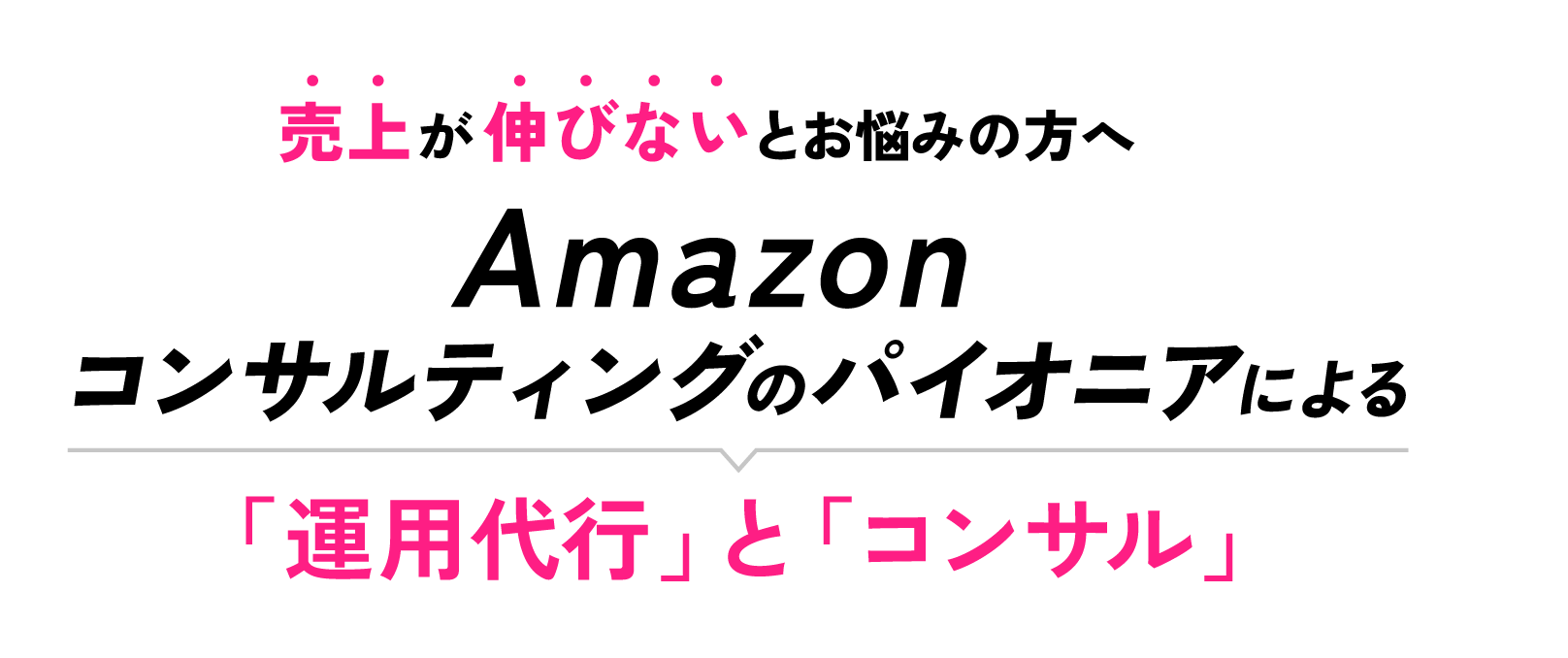 売上が伸びないとお悩みの方へAmazonコンサルティングのパイオニアが最適施策をご提案